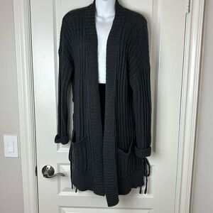 Express Green Open-Front Cardigan Lagenlook